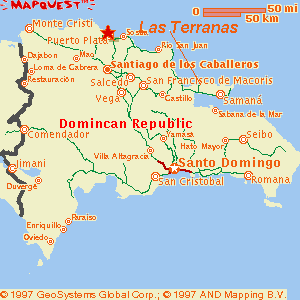 Map of Las Terrenas